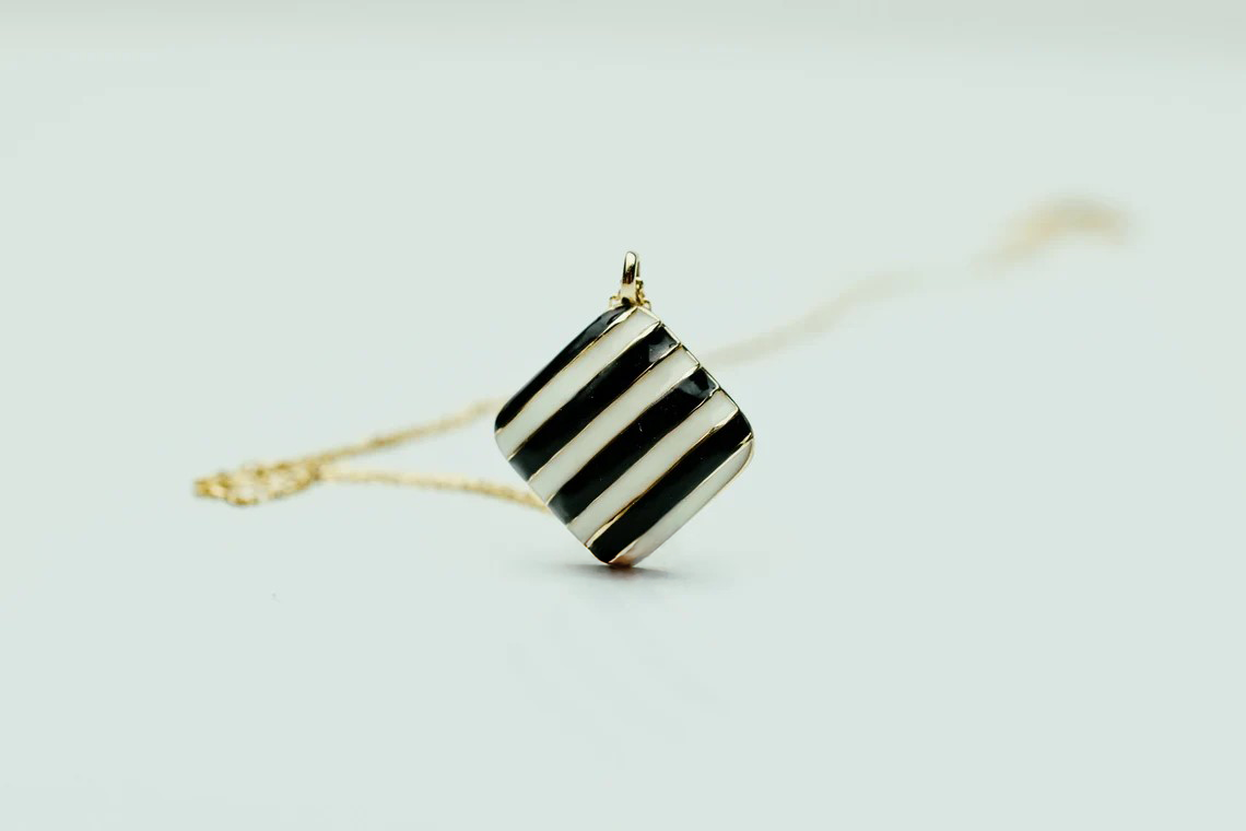 Striped Charm Necklace