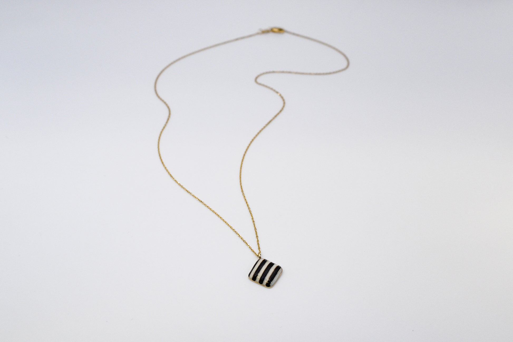 Striped Pendant Necklace