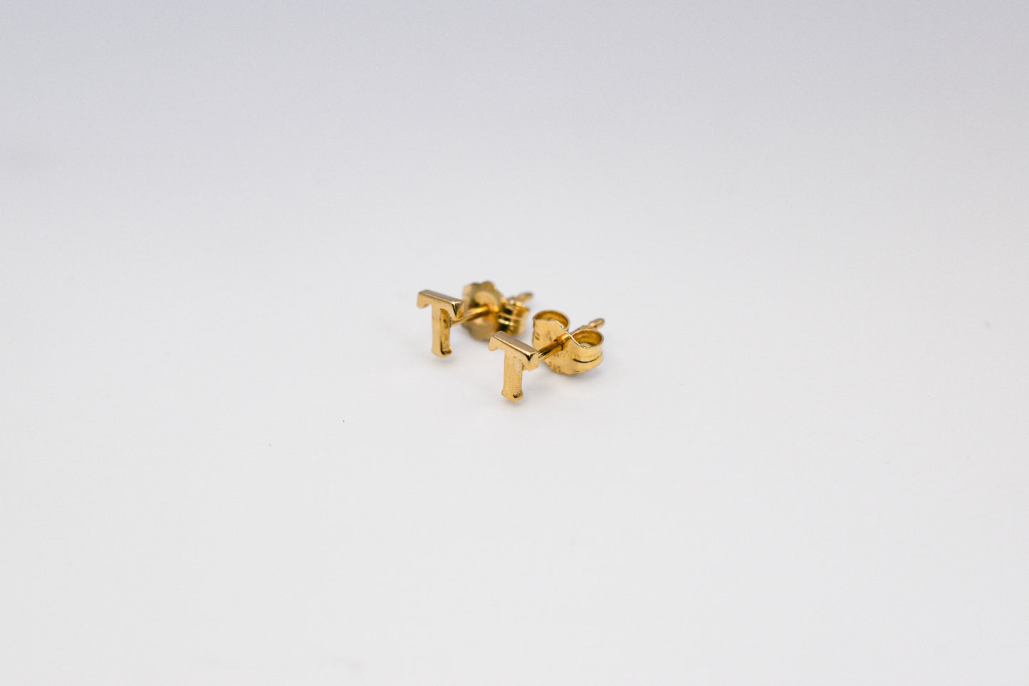 Small Gold Initial Studs