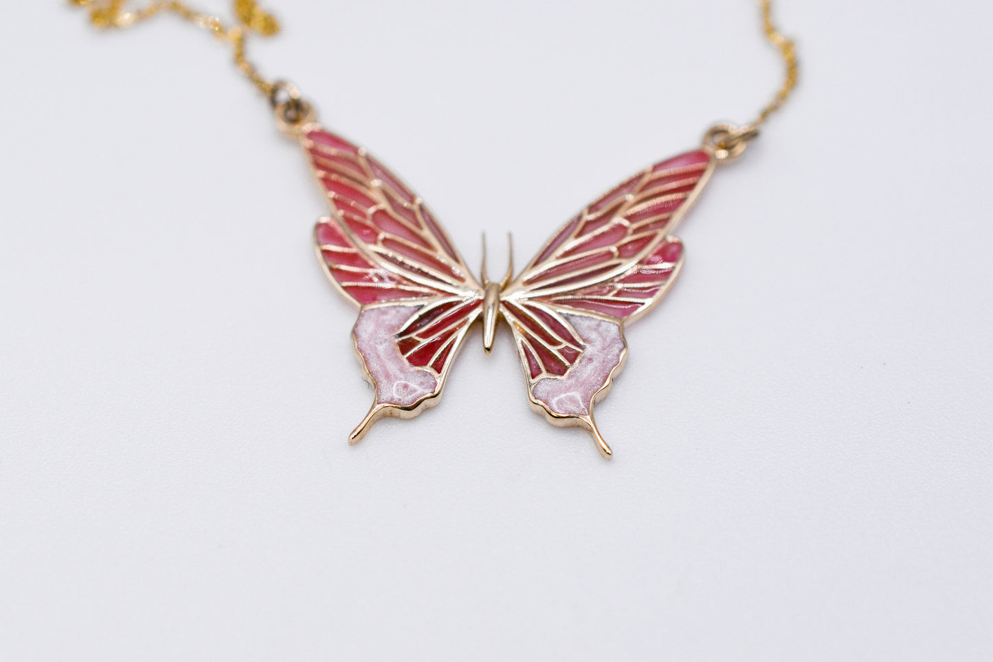 Enamel Butterfly Necklace