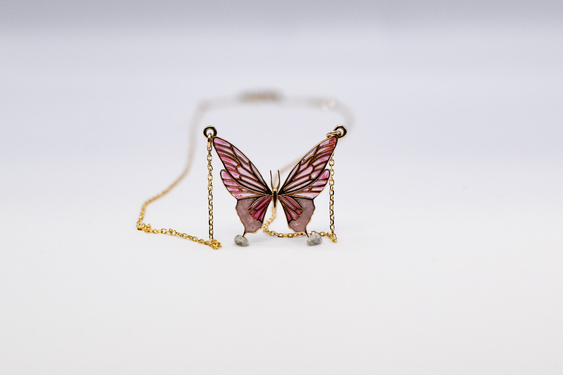 Enamel Butterfly Necklace