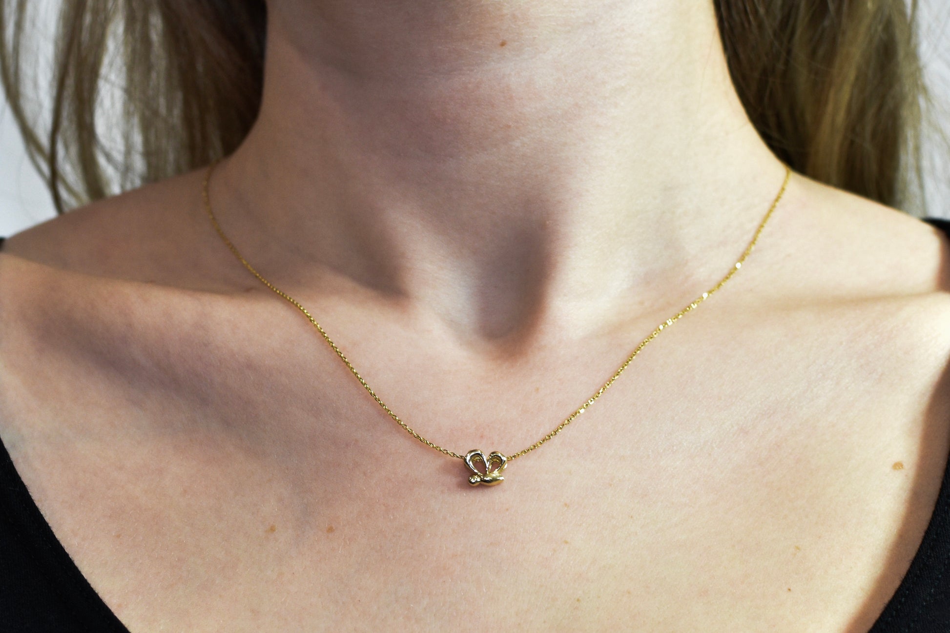 Gold Butterfly Charm Necklace