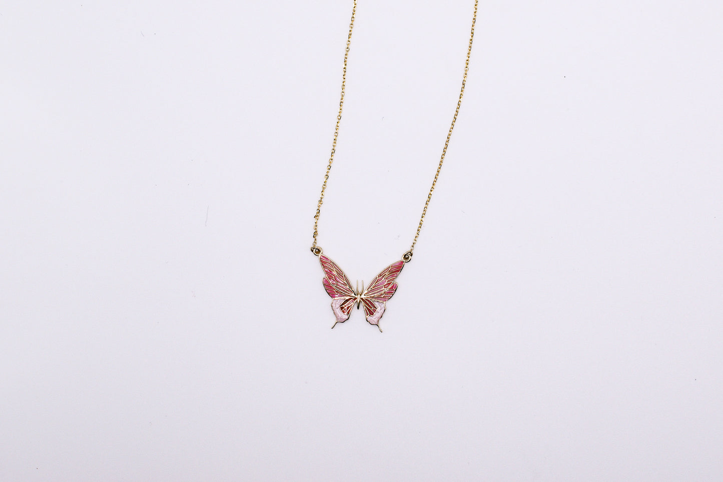 Enamel Butterfly Necklace