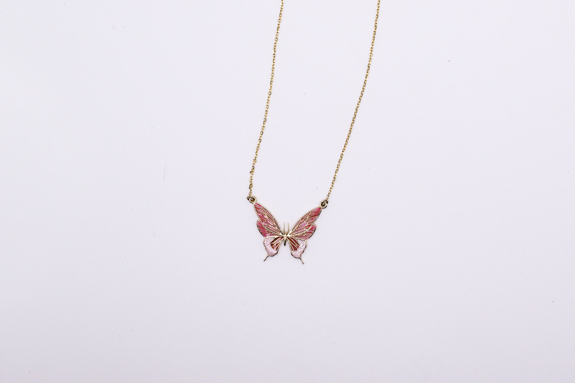 Enamel Butterfly Necklace