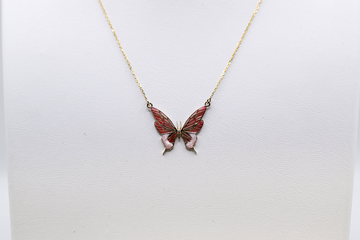 Enamel Butterfly Necklace