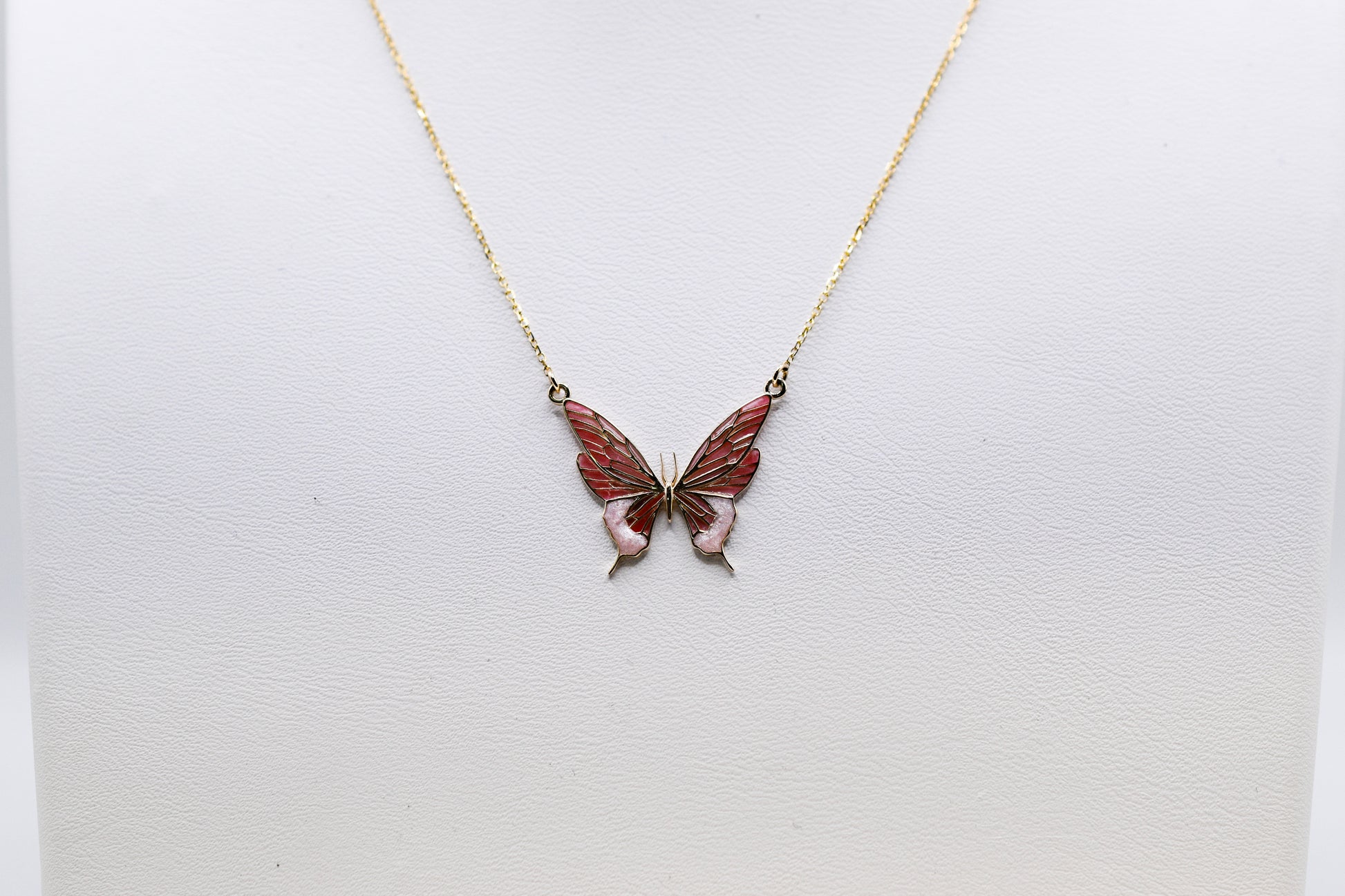 Enamel Butterfly Necklace