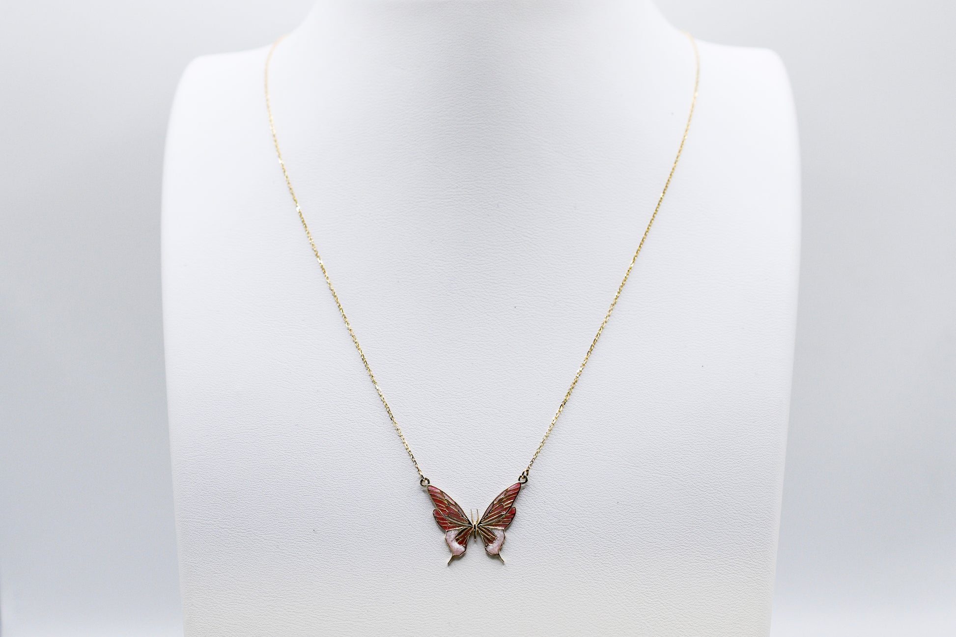 Enamel Butterfly Necklace