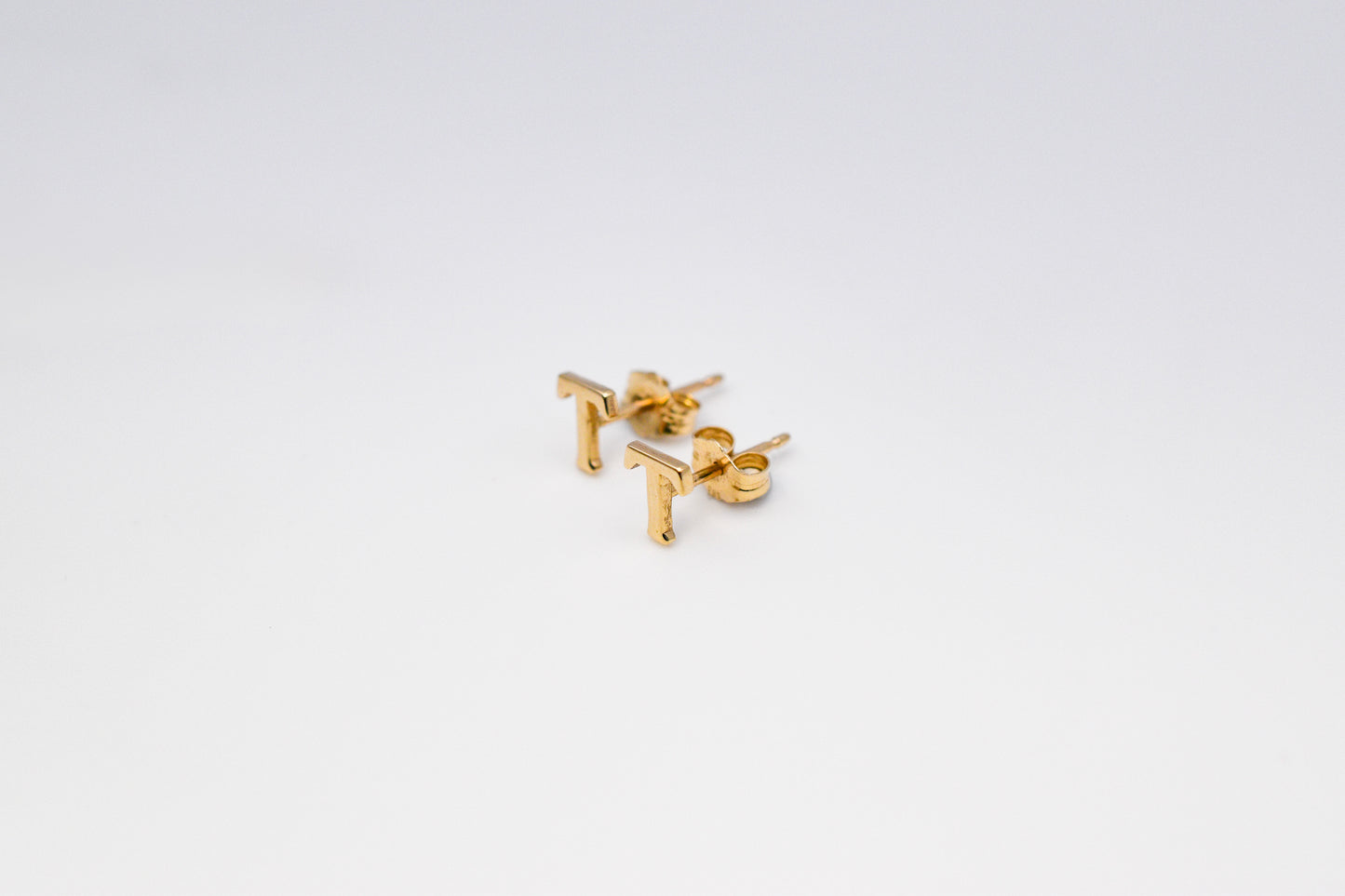 Gold Initial Studs