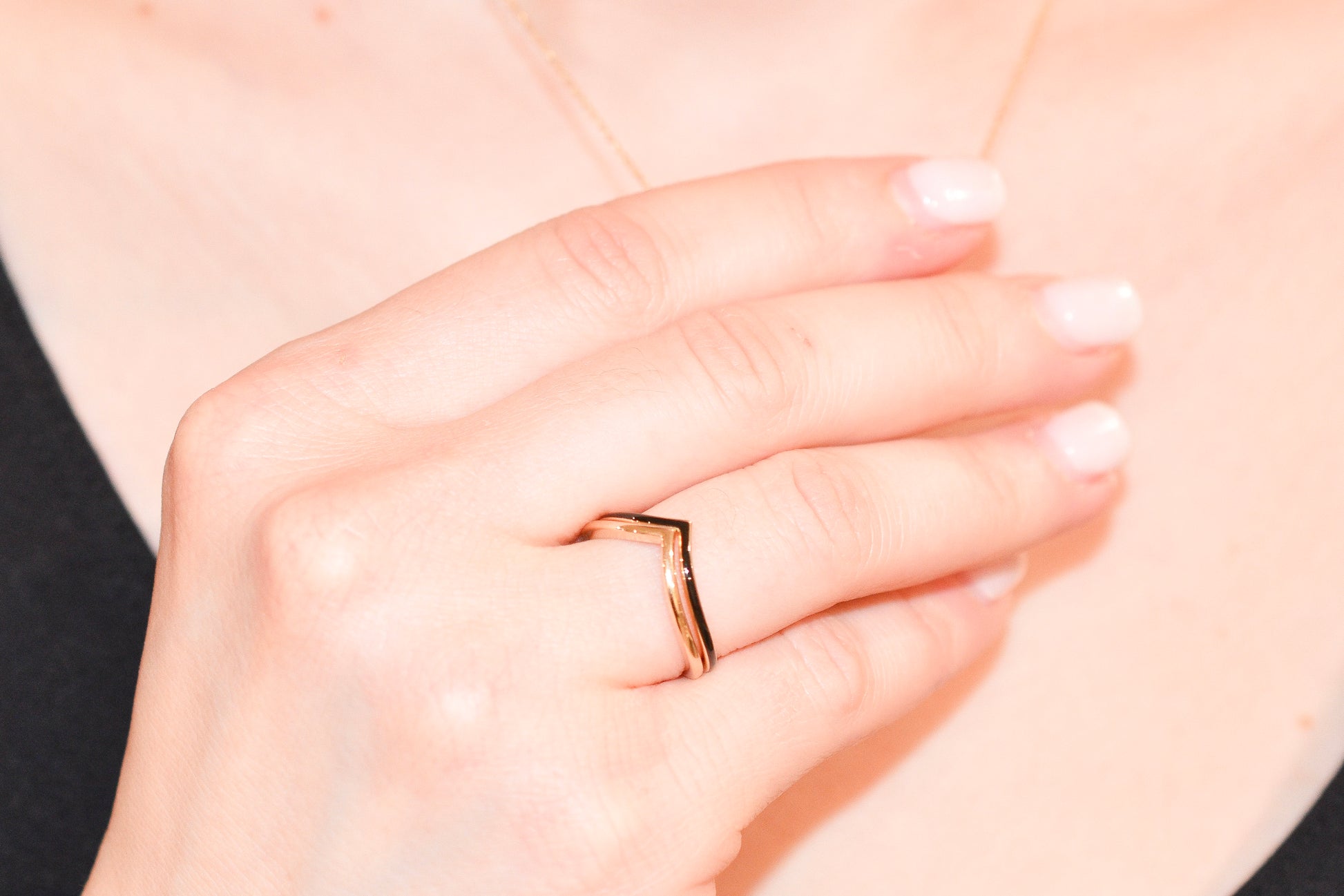 Gold Chevron Ring