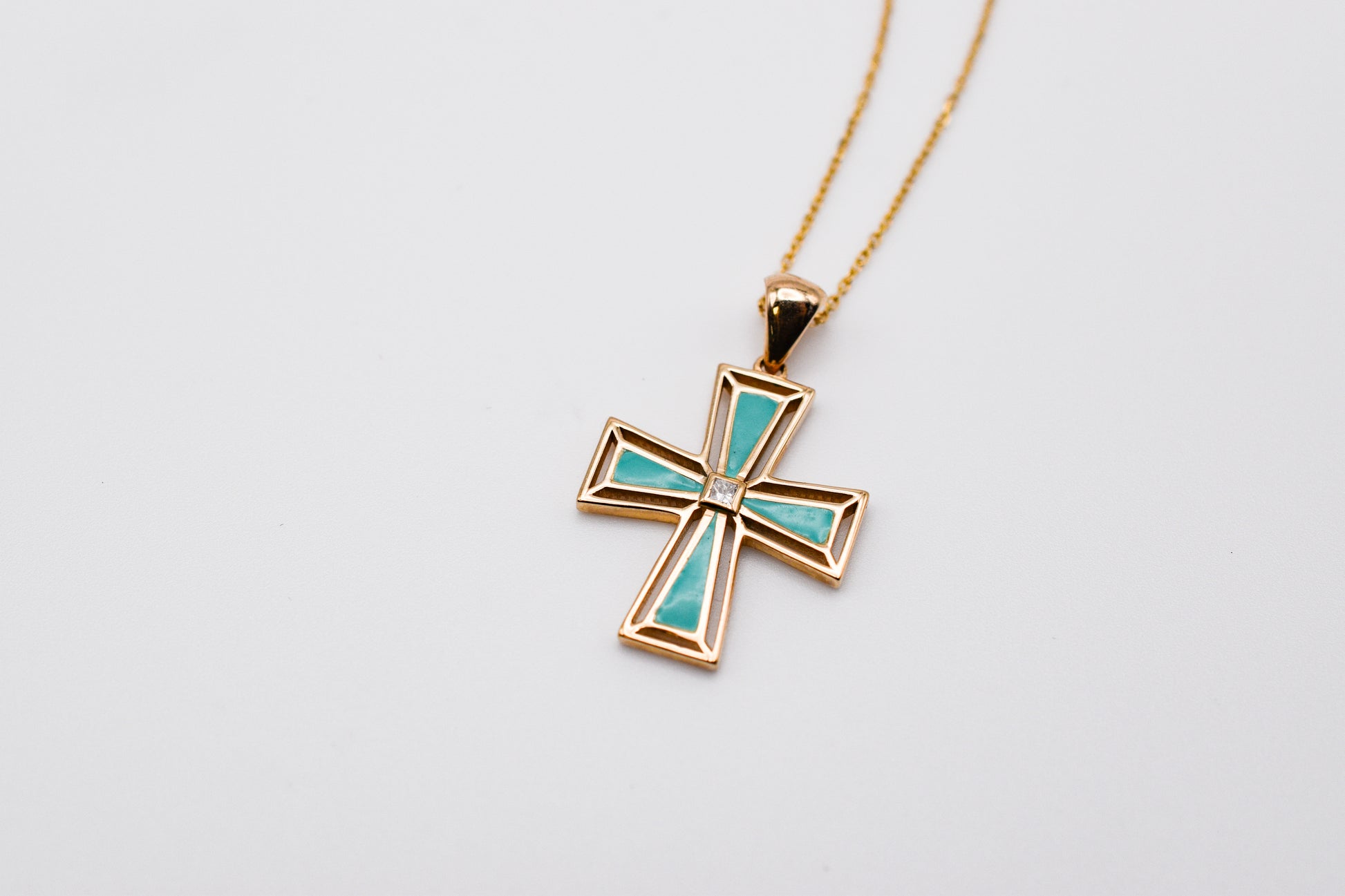 Maltese Diamond Cross Pendant Necklace