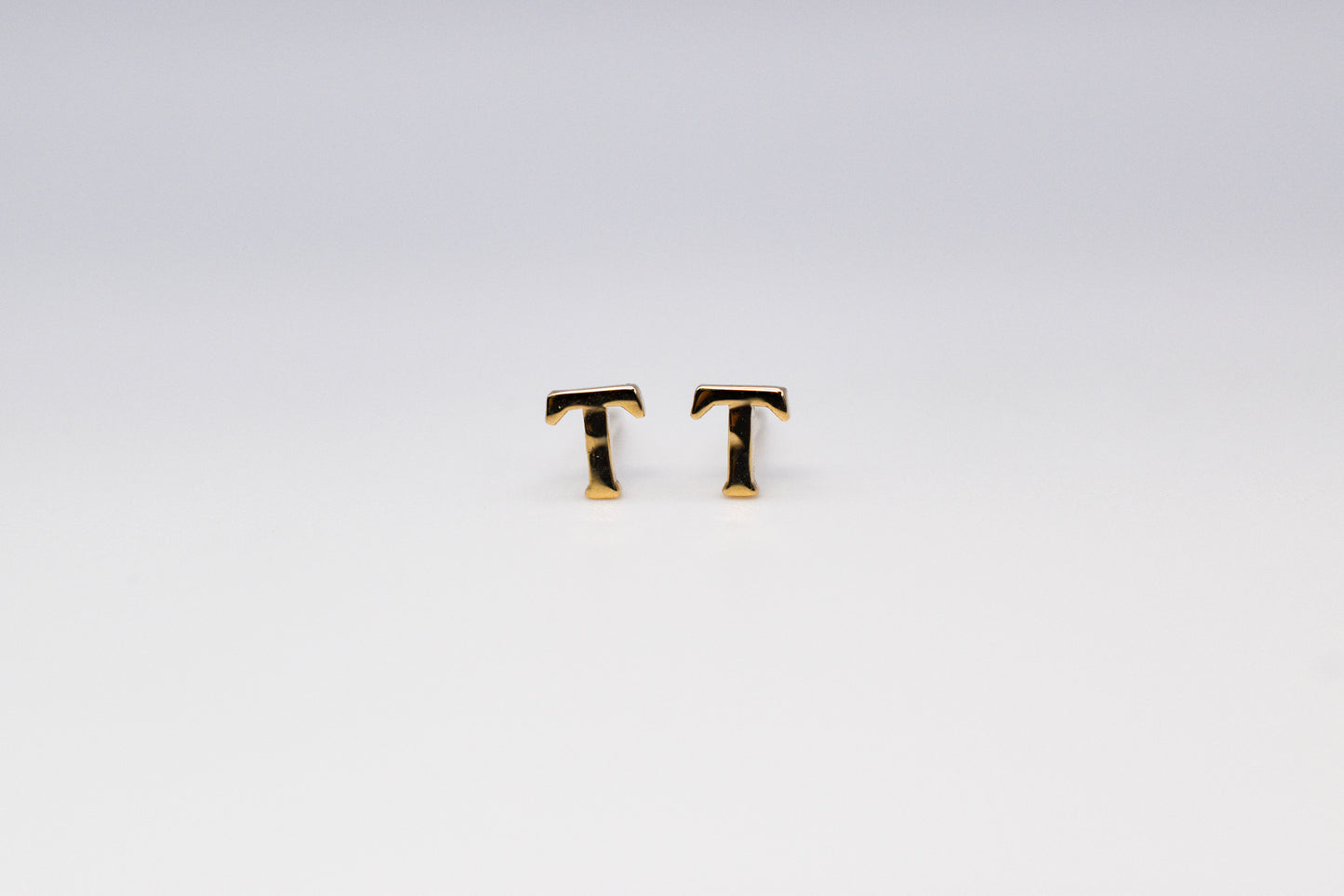 Small Gold Initial Studs