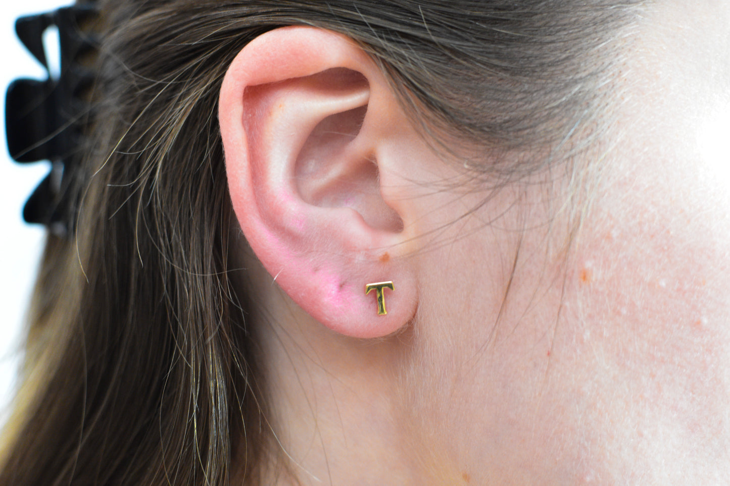 Gold Initial Studs