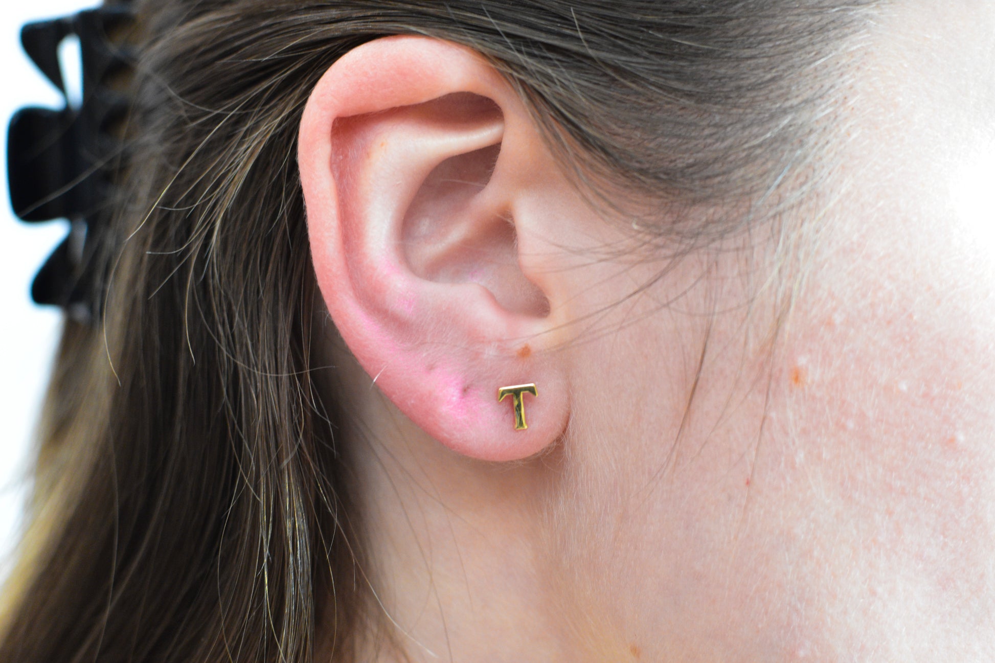 Gold Initial Studs