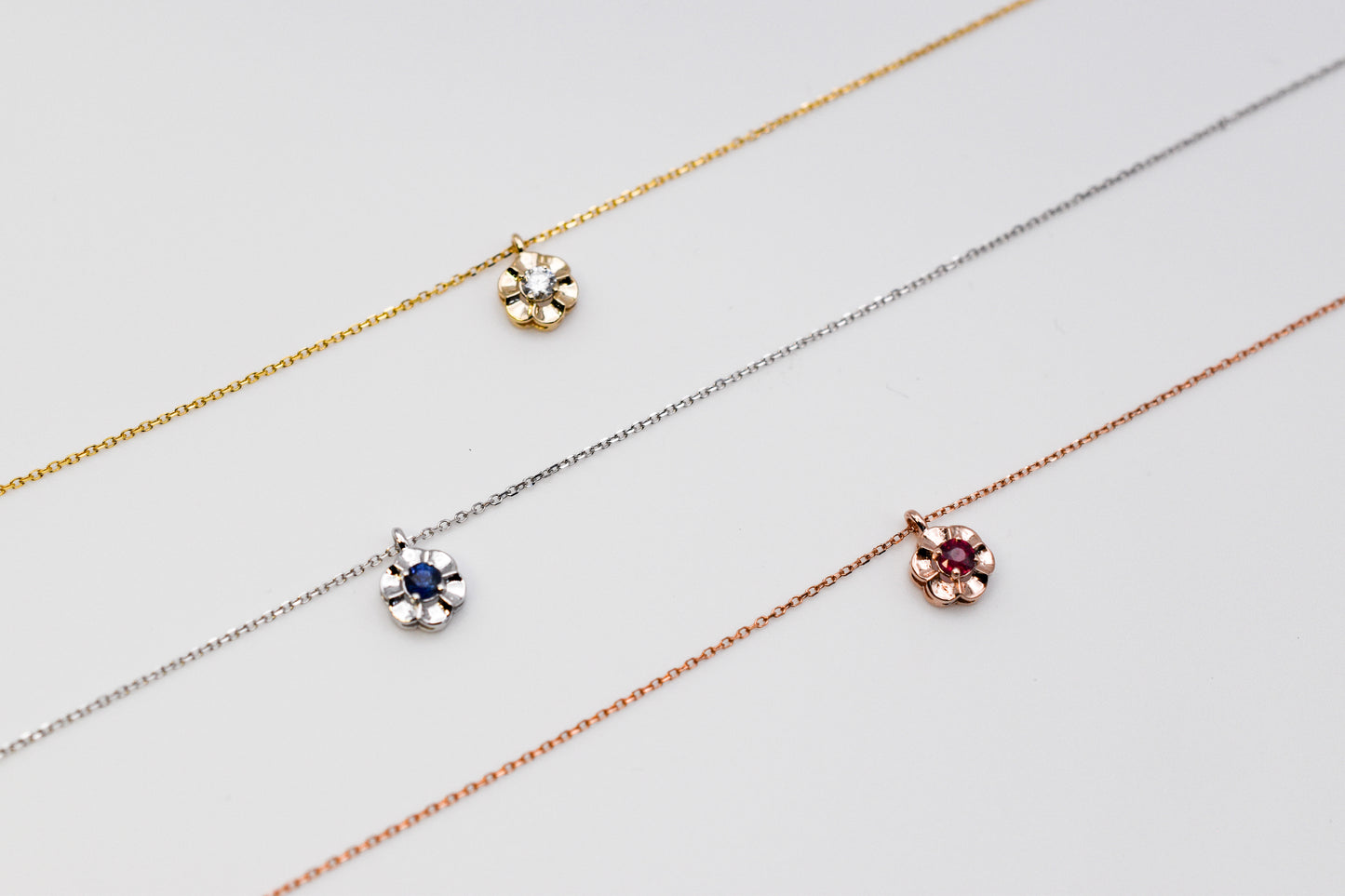 July Birthstone Flower Necklace