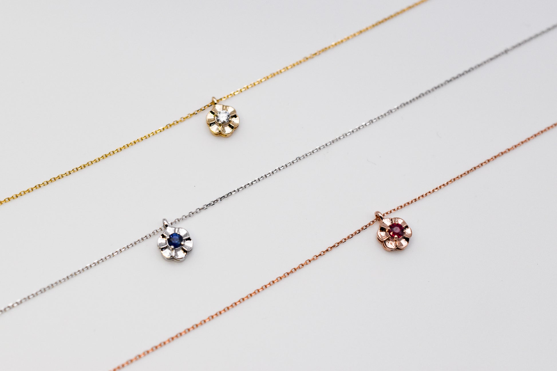 July Birthstone Flower Necklace