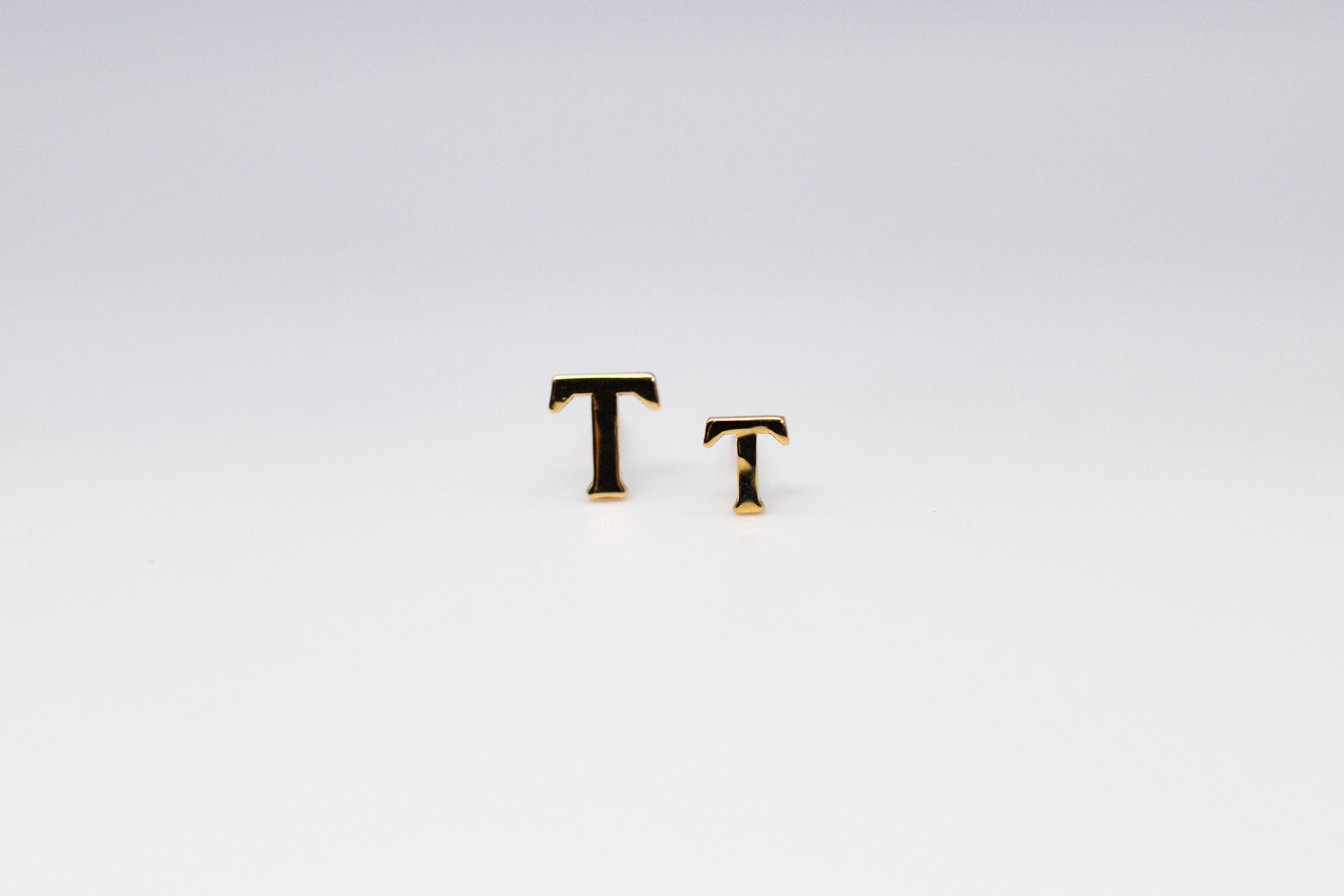 Gold Initial Studs