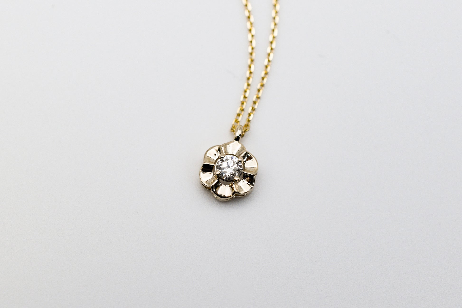 April Birthstone Flower Necklace