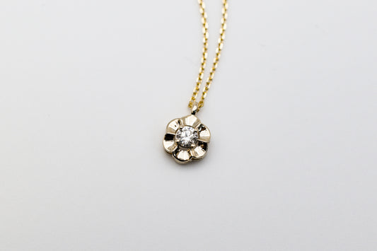 April Birthstone Flower Necklace