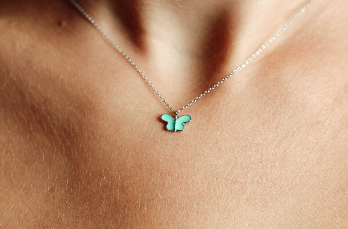 Small Butterfly Pendant Necklace