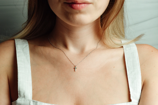 Diamond Cross Pendant Necklace