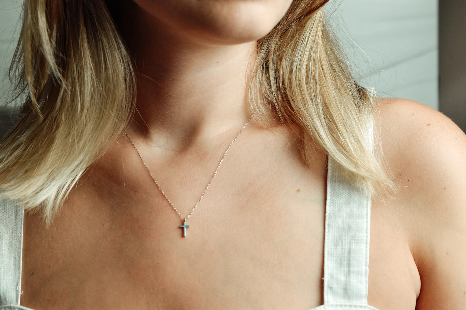 Small Cross Pendant Necklace