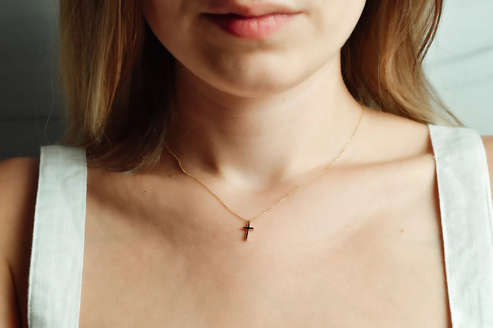 Small Cross Pendant Necklace