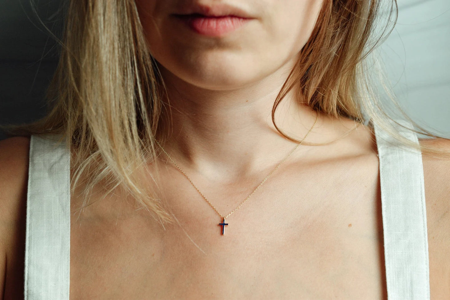 Small Cross Pendant Necklace