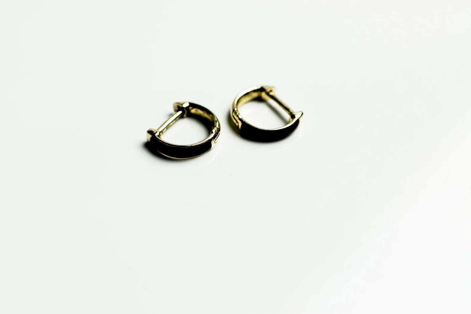 Enamel Huggie Earrings